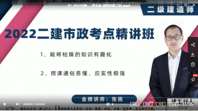 二建市政张扬是哪个网校的老师？
