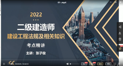 二建法规张子俊是那个网校的？