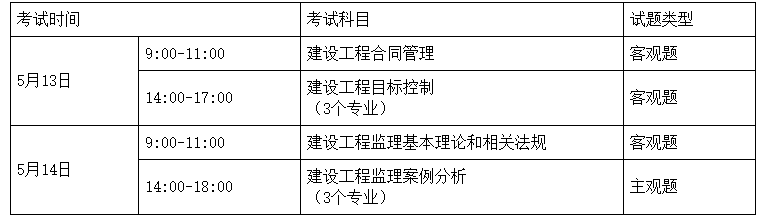 湖南监理工程师考试时间