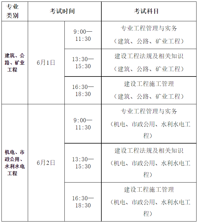 辽宁二建考试时间