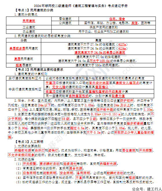 2024二级建造师 环球考点速记手册 PDF下载