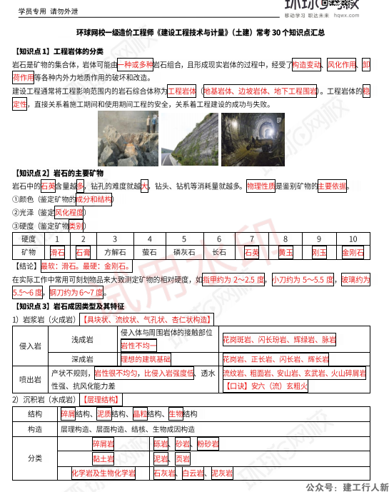 2024造价工程师 常考点汇总 PDF下载
