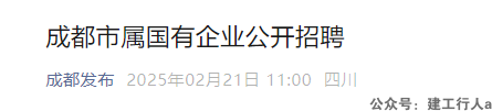 城投集团公开招聘