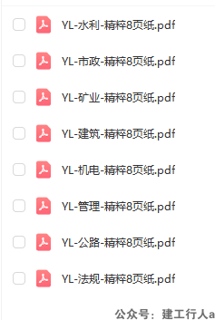 2025二级建造师 考前8页纸 PDF下载