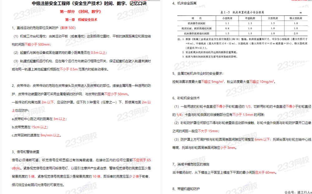 2025安全工程师 技术时间数字考点  PDF下载