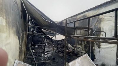 1月10日，江苏常熟一工地员工宿舍起火。