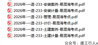 2026一级造价工程师233易混淆考点全套｜土建 + 安装全科考点汇总 PDF